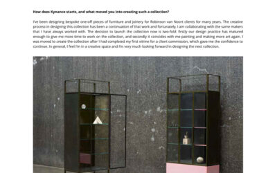 Designer Profile article on Ali Robinson in The Describer magazines